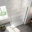 AICA SANITAIRE - AICA paroi de douche à l'italienne 120x190cm en 6mm verre avec bandes horizontales sérigraphiées, paroi latérale fixe sans receveur de douche - vignette