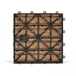 OVIALA - Lot de 96 dalles clipsables bois synthétique marron - Padang - vignette