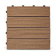 OVIALA - Lot de 16 dalles clipsables bois synthétique marron - Padang - vignette