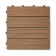 OVIALA - Lot de 24 dalles clipsables bois synthétique marron - Padang - vignette