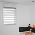 VOLET-MOUSTIQUAIRE - Store Jour Nuit L 62 cm x H 150 cm gris sans perçage - vignette