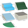 HOMCOM - 6 blocs de construction en mousse XL - modules de motricité - jouets éducatifs - certifiés normes EN71-1-2-3 - mousse EPE revêtement PU multicolore - vignette