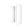 AURLANE - Pack de 3 Panneaux Muraux Aluminium Blanc 90x210 cm avec Profilés Chrome WALL'IT - vignette