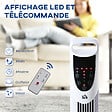 HOMCOM - Ventilateur colonne tour oscillant silencieux 40 W télécommande panneau contrôle tactile 3 vitesses H.91,5 cm blanc - vignette