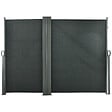 OUTSUNNY - Double store latéral brise-vue paravent rétractable dim. 6L x 1,60H m polyester anti-UV haute densité gris - vignette