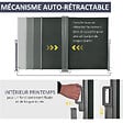 OUTSUNNY - Double store latéral brise-vue paravent rétractable dim. 6L x 1,60H m polyester anti-UV haute densité gris - vignette