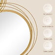 HOMCOM - Lot de 4 miroirs ronds muraux à˜ 30, 24, 21 cm crochet visserie incluse métal doré - vignette