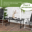 OUTSUNNY - Table de jardin pliable 4 personnes table de camping pliable hauteur réglable acier époxy plateau HDPE aspect bois gris - vignette