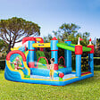 OUTSUNNY - Château gonflable structure gonflable aire de jeux 3-8 ans avec gonfleur et sac de transport 390 x 300 x 197 cm - multicolore - vignette