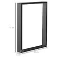 HOMCOM - Lot de 2 pieds rectangulaires design contemporain - H.72 cm - acier noir - vignette