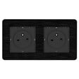 ZENITECH - Prise 2P+T 2x16A - Easy Eject complet - métal Noir brossé Kouro - Zenitech - vignette