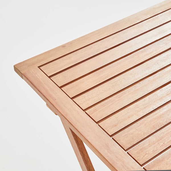 OVIALA - Table bistrot pliante carrée et 2 chaises pliantes noir - Sete - large