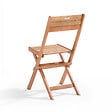 OVIALA - Table et 2 chaises pliante en bois d'eucalyptus - Sete - vignette