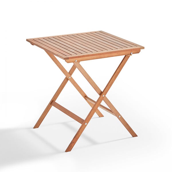 OVIALA - Table et 2 chaises pliante en bois d'eucalyptus - Sete - large