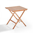 OVIALA - Table et 2 chaises pliante en bois d'eucalyptus - Sete - vignette
