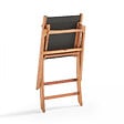 OVIALA - Ensemble table carrée pliante et 2 chaises pliantes noir - Sete - vignette