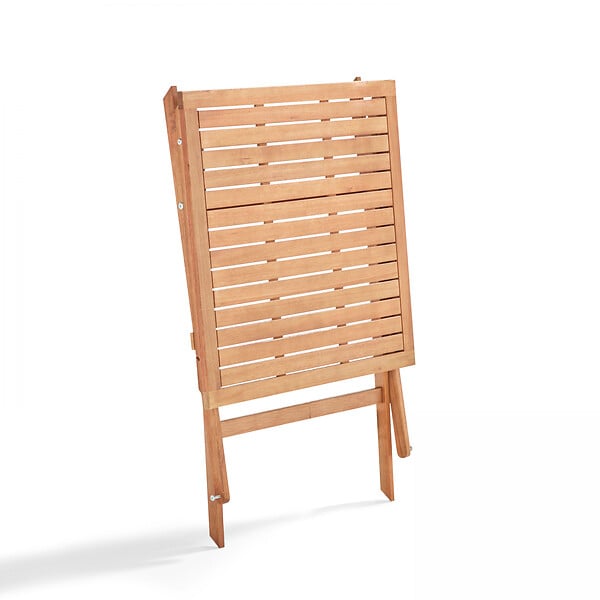 OVIALA - Ensemble table carrée pliante et 2 chaises pliantes noir - Sete - large