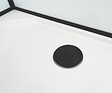 ONDEE - Cabine de douche GONEA - 110 x 80 cm - Accès de face - Profilés aluminium - Noir mat - vignette