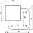 ONDEE - Jeu de 4 pieds découpables pour meuble suspendu - 40x3,8x3,8cm - Inox - Chromé - vignette