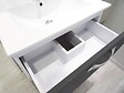 ONDEE - 2 Façades de tiroir MIXY - pour meuble de salle de bain - 60cm - Gris - Laqué - vignette