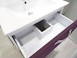 ONDEE - 2 Façades de tiroir MIXY - pour meuble de salle de bain - 60cm - Aubergine - Laqué - vignette
