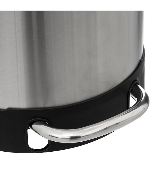 5 FIVE SIMPLY SMART - Poubelle 30 Litres en métal Inox ouverture à pédale - large