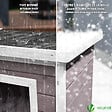 VOUNOT - Maison pour Chat en bois avec toit bitumé autoportant et porte à lamelles PVC Gris - vignette