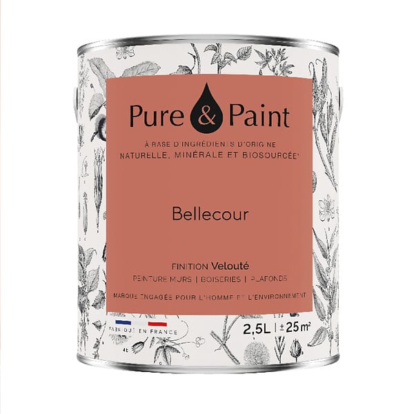 PURE&PAINT - Peinture végétale - Velouté - Bellecour - 2,5L - large