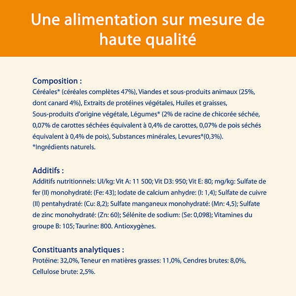 CAT CHOW - Croquettes chat adulte avec NaturiumTM - riche en Canard - 3kg - large