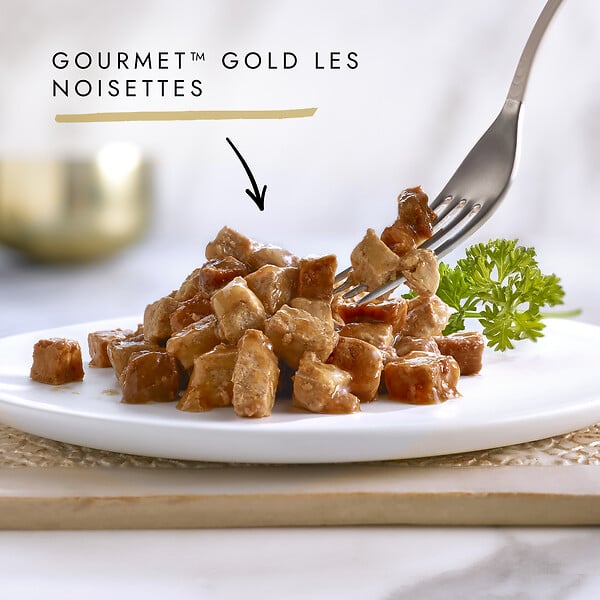 GOURMET - Aliment chat adulte Gold - Viandes - 12x85g - large