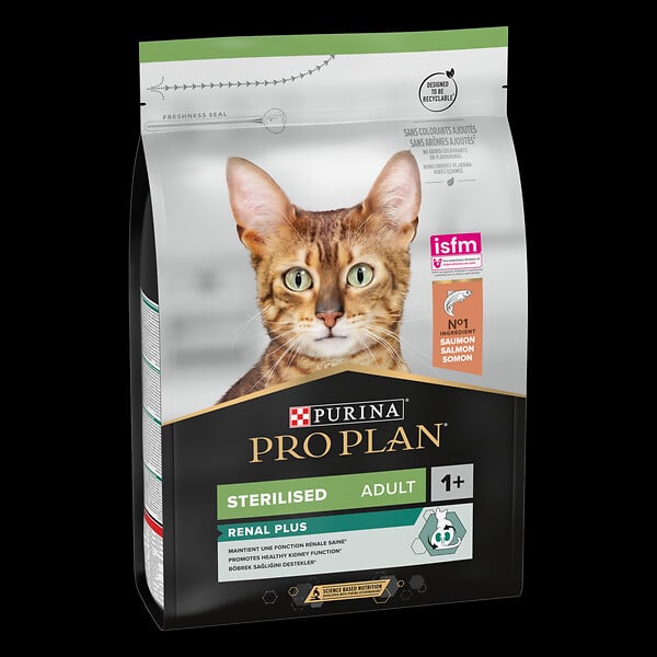 PURINA - Croquettes chat sterilise adulte - Optirenal - riche en Saumon - 3kg - large