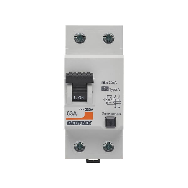 DEBFLEX - Int diff 2p 30ma 63a 2 modules type a - large