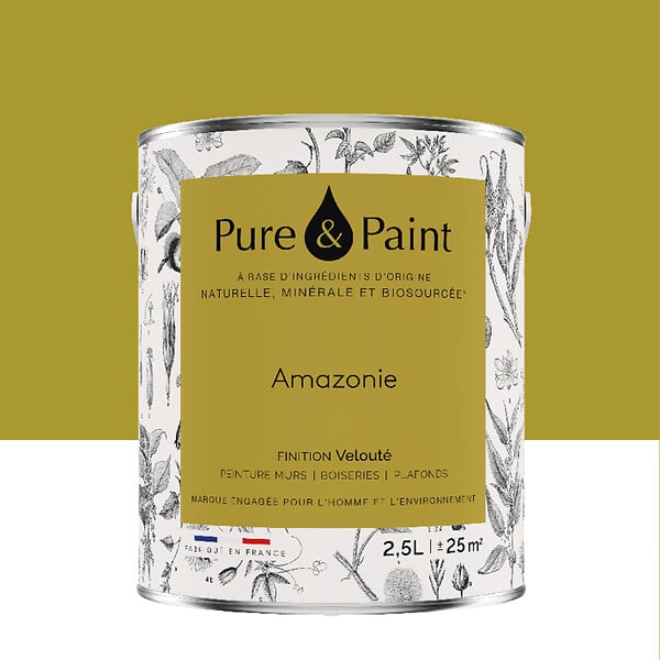 PURE&PAINT - Peinture végétale - Velouté - Amazonie - 2,5L - large