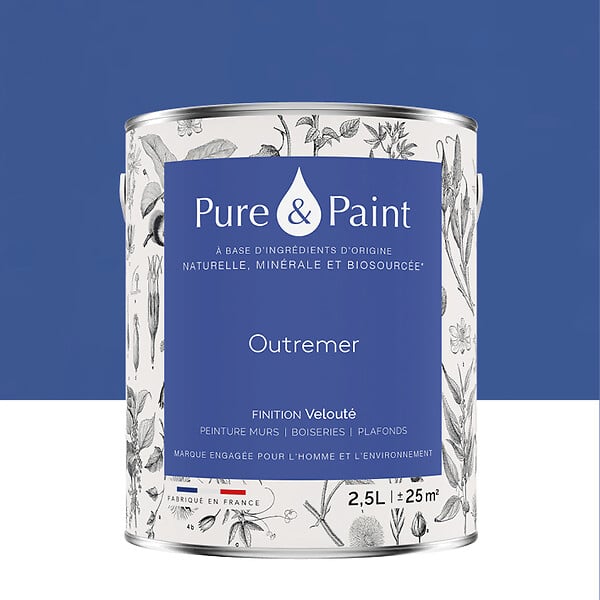 PURE&PAINT - Peinture végétale - Velouté - Outremer - 2,5L - large