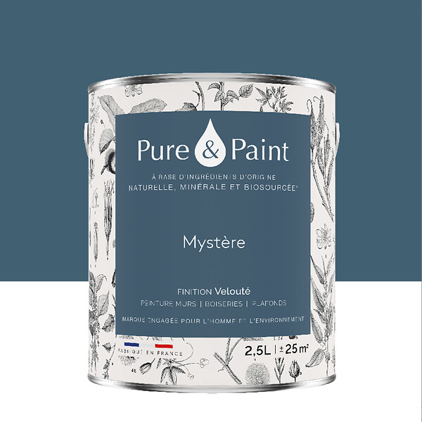 PURE&PAINT - Peinture végétale - Velouté - Mystère - 2,5L - large