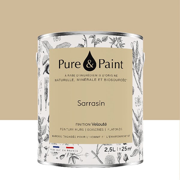 PURE&PAINT - Peinture végétale - Velouté - Sarrasin - 2,5L - large