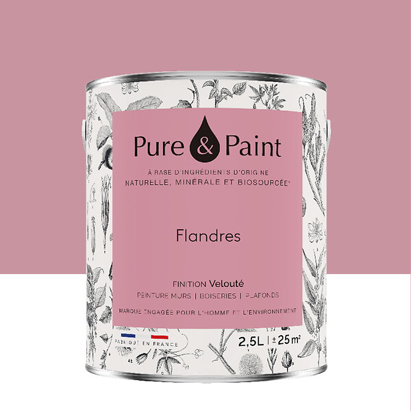 PURE&PAINT - Peinture végétale - Velouté - Flandres - 2,5L - large