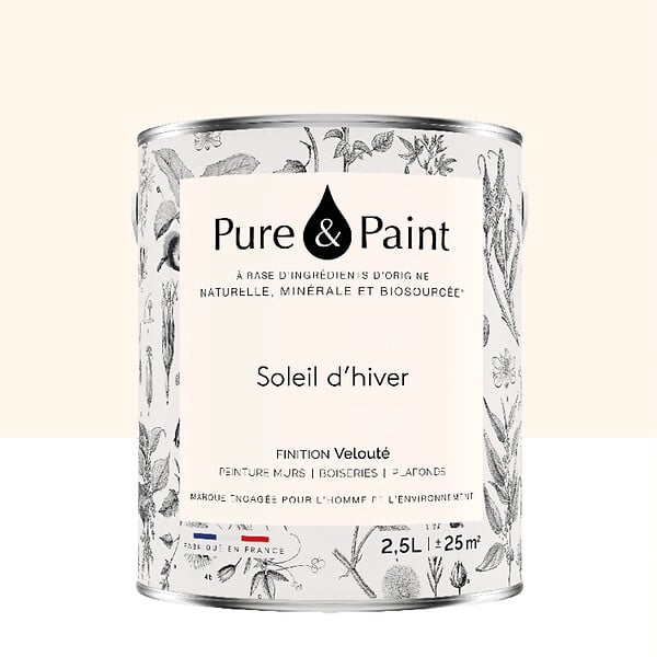 PURE&PAINT - Peinture végétale - Velouté - Soleil d'hiver - 2,5L - large