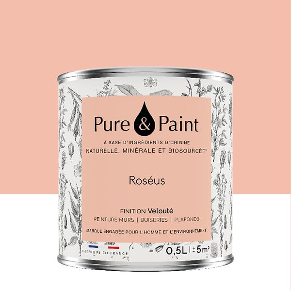 PURE&PAINT - Peinture velouté Pure & Paint - Roséus - 0.5L - large
