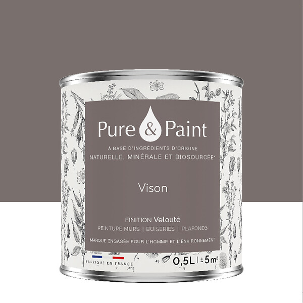 PURE&PAINT - Peinture velouté Pure & Paint - Vison - 0.5L - large
