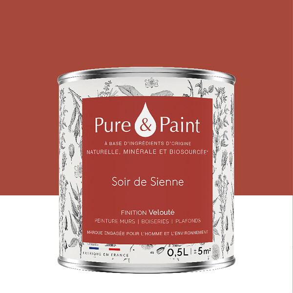 PURE&PAINT - Peinture velouté Pure & Paint - Soir de Sienne - 0.5L - large