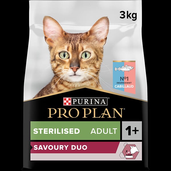 PROPLAN - Croquettes Chat adulte stérilisé Optisavour - Cabillaud - 3kg - large