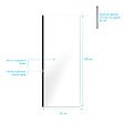 AURLANE - Paroi de Douche 80x200cm Verre Transparent - Profilé + Barre Plafond Noire - FREEDOM 2 BLACK - vignette