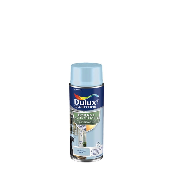 DULUX VALENTINE - Aérosol Multi-supports Ecran+ Dulux Valentine Satin-Bleu Horizon 400ml - large