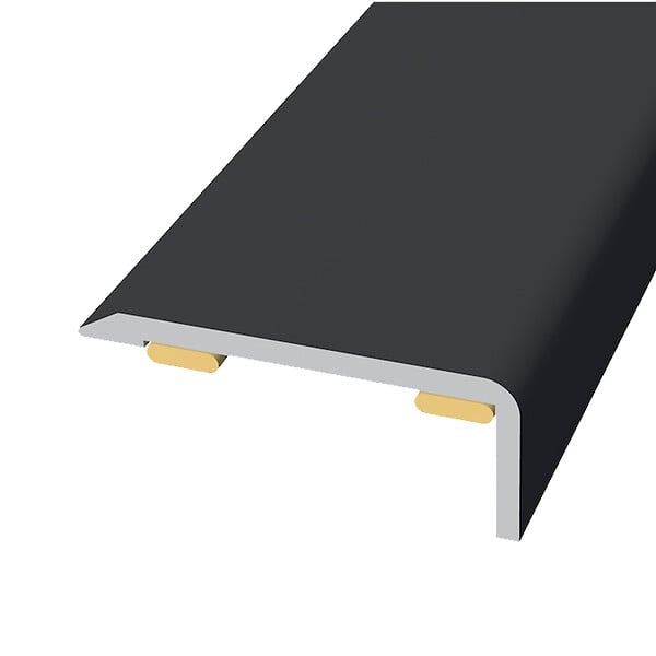 FORESTEA - Angle aluminium adhésif coloris (20) noir Lg 135cm x larg 2,5cm x 1cm - large