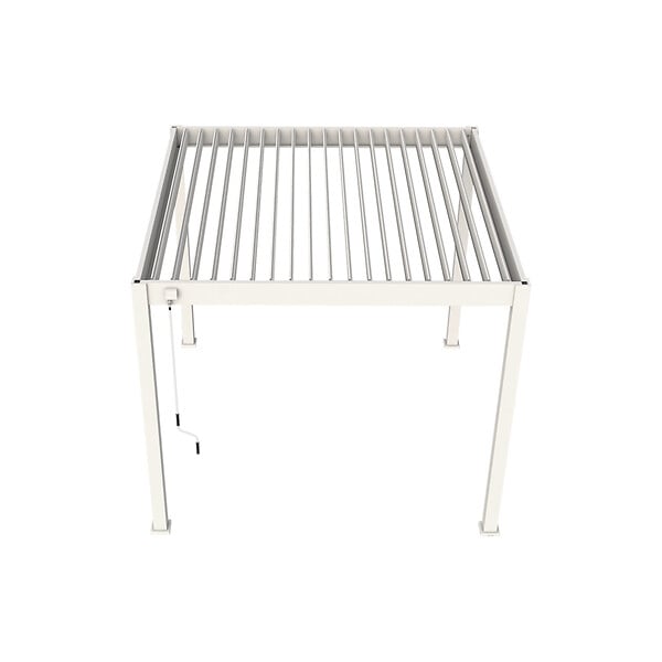 OMBREA - Pergola bioclimatique autoportante 3x3m - Blanc - VS - Ombréa - large