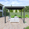OMBREA - Pergola bioclimatique autoportante - Anthracite - 3x4m - vignette
