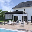OMBREA - Pergola bioclimatique autoportante - Anthracite - 3x4m - vignette