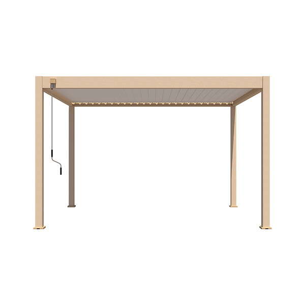 OMBREA - Pergola bioclim. autoportante 3x4m bois et blanc OMBREA VS - large