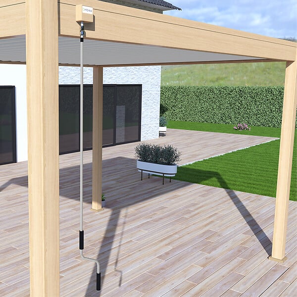 OMBREA - Pergola bioclim. autoportante 3x4m bois et blanc OMBREA VS - large